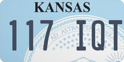 KS license plate 117IQT