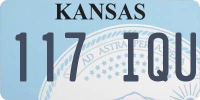 KS license plate 117IQU