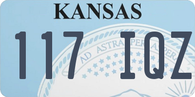 KS license plate 117IQZ