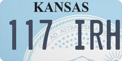 KS license plate 117IRH