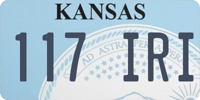 KS license plate 117IRI