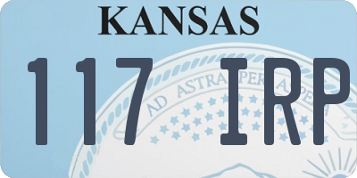 KS license plate 117IRP
