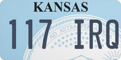 KS license plate 117IRQ