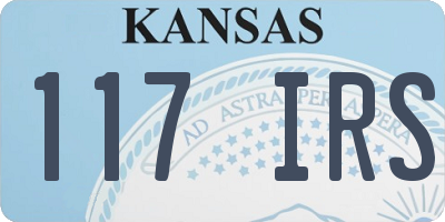KS license plate 117IRS