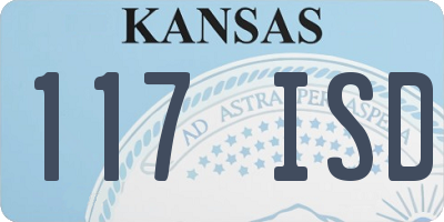 KS license plate 117ISD