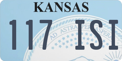 KS license plate 117ISI