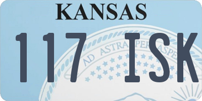 KS license plate 117ISK