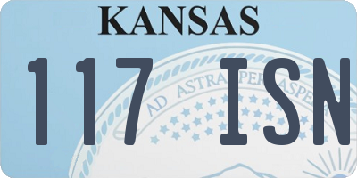 KS license plate 117ISN