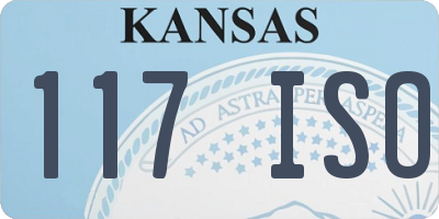 KS license plate 117ISO