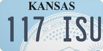 KS license plate 117ISU