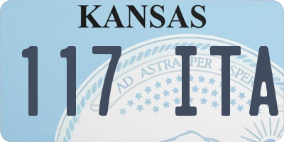 KS license plate 117ITA