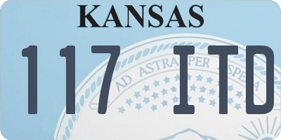 KS license plate 117ITD