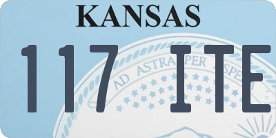 KS license plate 117ITE