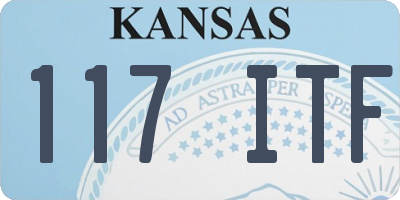 KS license plate 117ITF
