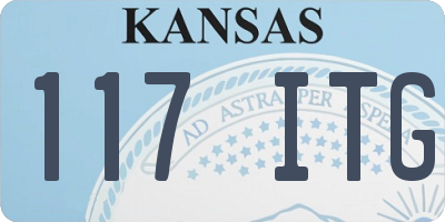 KS license plate 117ITG