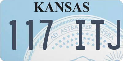 KS license plate 117ITJ