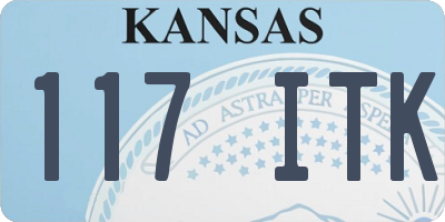 KS license plate 117ITK