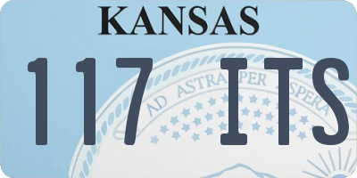 KS license plate 117ITS