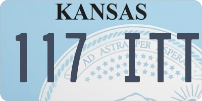 KS license plate 117ITT