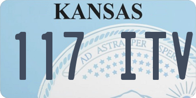 KS license plate 117ITV