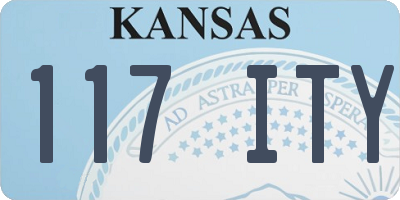 KS license plate 117ITY