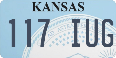 KS license plate 117IUG
