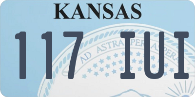 KS license plate 117IUI