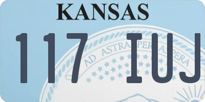 KS license plate 117IUJ