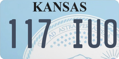 KS license plate 117IUO