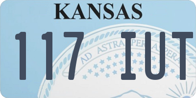 KS license plate 117IUT