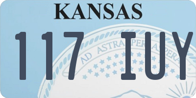 KS license plate 117IUY
