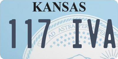 KS license plate 117IVA