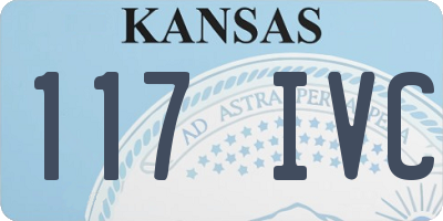 KS license plate 117IVC