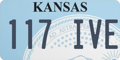 KS license plate 117IVE