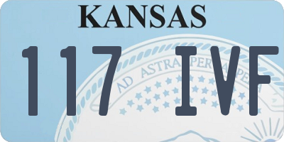 KS license plate 117IVF