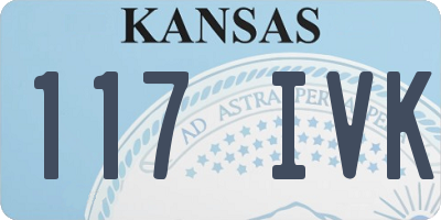 KS license plate 117IVK