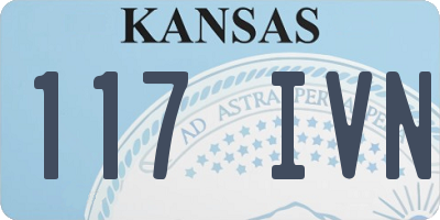 KS license plate 117IVN