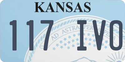 KS license plate 117IVO