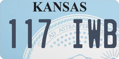 KS license plate 117IWB