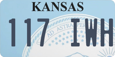KS license plate 117IWH