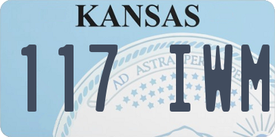 KS license plate 117IWM