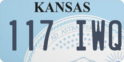 KS license plate 117IWQ