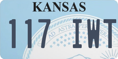KS license plate 117IWT