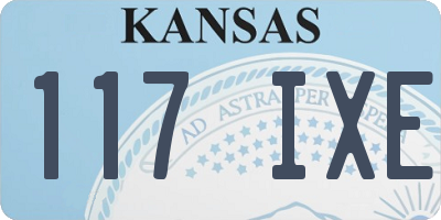 KS license plate 117IXE