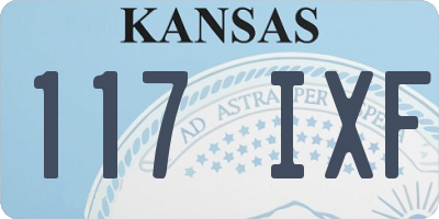 KS license plate 117IXF
