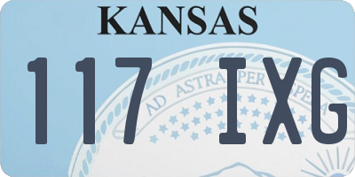 KS license plate 117IXG