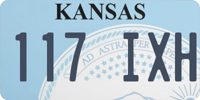 KS license plate 117IXH