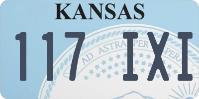 KS license plate 117IXI