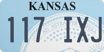 KS license plate 117IXJ