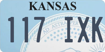 KS license plate 117IXK